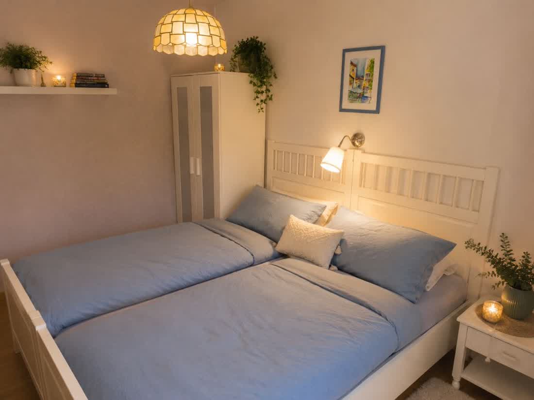 Schlafzimmer im Erdgeschoss von Ullevi