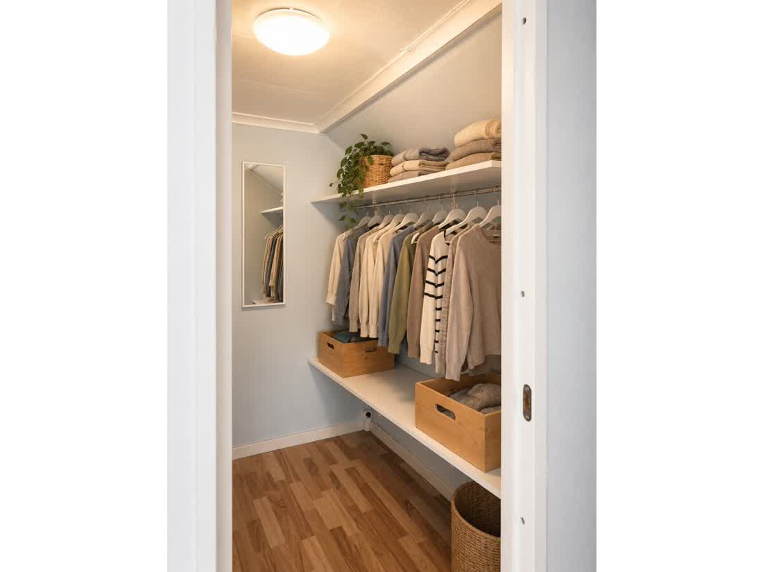Begehbarer Kleiderschrank im Hauptschlafzimmer